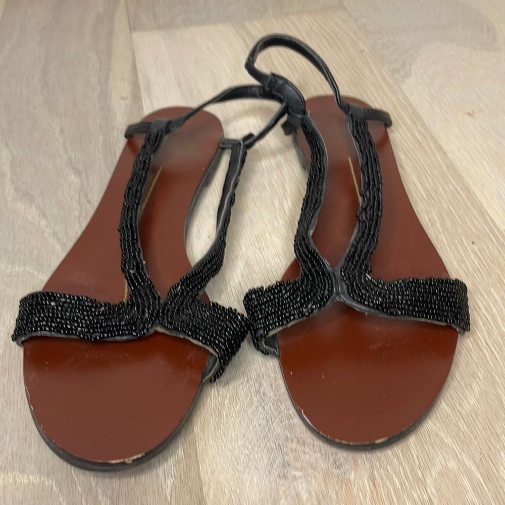 - DOLCE VIDA flat beaded slip on sandal